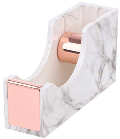 Viesky Distributeur de ruban adhésif en marbre pour bureau et fournitures scolaires S rose gold