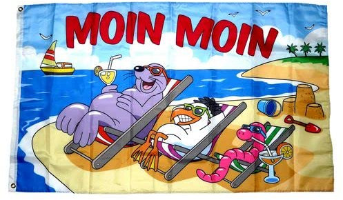 Fahne/Flagge Moin Moin Strand 90 x 150 cm