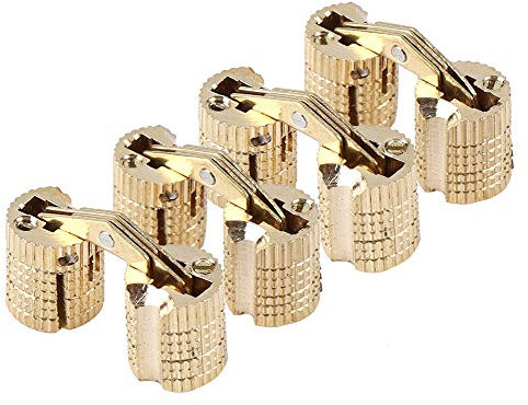 Wifehelper 4 Stücke Kupfer Messing Verdeckte Scharnier Unsichtbare Versteckte Scharnier 8mm 180 ° Öffnungswinkel für DIY Schmuckschatulle Schrank Box