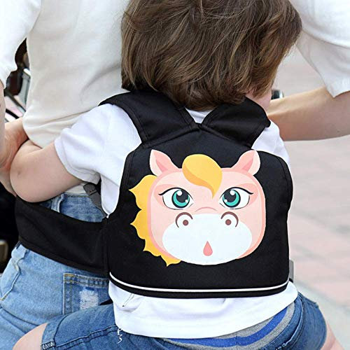 Motorrad Kinder Gürtel, Einstellbare Kinder Motorrad Gurtzeug Sicherheitsgurt Baby Schutz Gürtel Rucksack Träger Geschirr(Pferd)