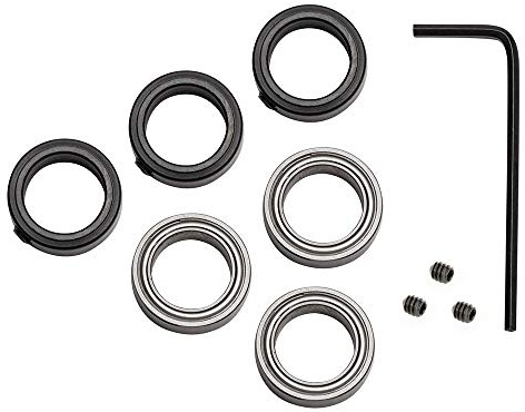 Yakamoz 3-Set Router Bit Replacement Bearings Bottom Mounted Ball Bearing Guide Survival Kit for 1/2 Inch Shank Router Bits | Inner Dia. 1/2 & Outer Dia. 3/4, Fixed Collar Included