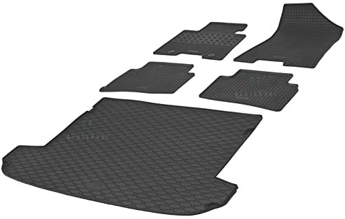 Kofferraumwanne und Gummifußmatten RIGUM geeignet für Kia Sportage ab 2015 Perfekt angepasst + Magic Eraser