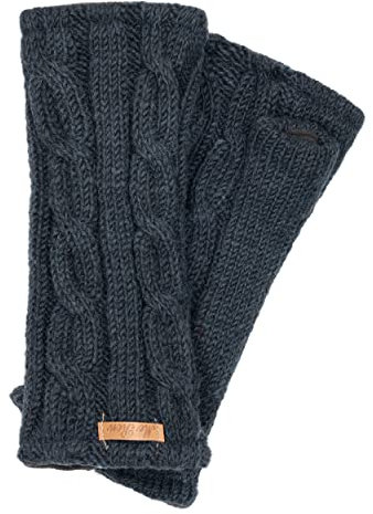 McRon Damen Gestrickte Pulswärmer Emily Granitblau 268
