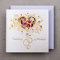 Art Nuvo Hochzeitseinladungen - 20 St. 135x135mm, Mit Bedruckbaren Einlagen Und Um-Schlägen Für Hochzeit – Lasergeschnitten, Mit Goldfolie Veredelt. Gepresstes Muster Auf Metallickpapier, ZAP_DE_05