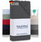 Blumtal® Basics Spannbettlaken Topper 200x200cm Jersey im 2er Set - Bettlaken 200x200cm aus 100% Baumwolle - Oeko-TEX zertifiziertes Spannbettlaken 200x200 Topper - Topper Spannbettlaken - Anthrazit