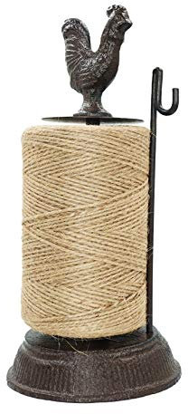 DreamsEden Vintage Twine Holder, Decorative Cast Iron Metal Cock Dispenser and Gardening String