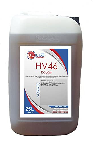 DLLUB - HUILE HYDRAULIQUE HV 46 couleur ROUGE - 25 litres