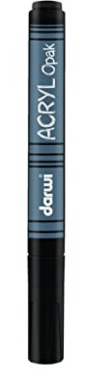 DARWI - DA0220013100C - Un Marqueur Grosse Pointe 3 MM - Peinture Acrylique Opaque - Noir - 6 ML - Multi-surfaces - Loisirs Créatifs - Activité Manuelle - Bricolage - DARWI ACRYL OPAK