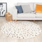 FRAAI | Home & Living Teppich Hochflor Rund - Grand Dots Creme Schwarz - Punkte - Modern, Skandinavisch - Wohnzimmer, Esszimmer, Schlafzimmer - Fellteppich - Carpet