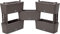 Brick - Kit di 5 fioriere componibili per composizioni di fiori, piante aromatiche e orto verticale. Kit di 5 fioriere collegabili da 59cm. Colore grigio, panna e tortora. Made in Italy (Tortora)