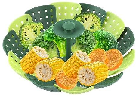 2Pcs Collapsible Steam Rack Food Steamer Basket Collapsible Steamer Insert Retractable Steamer Boiler Food Tray Non Scald Pressure Cooker Accessories for Chefs Food Stands