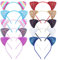 YSTrillion Ears Headband Katzenohren Stirnband,10 Stücke Haarreifen mit Katzenohren,Pailletten Katze Stirnband,Stirnband Haarband Für Frauen Mädchen Tägliche Leben Party