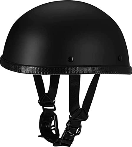 Motorrad-Halbhelm, Halbhelm, Polo-Kappe, Halbschale, Offener Motorradhelm – DOT-Zugelassener, Leichter, Cooler Helm Im Deutschen Stil, Für Chopper-Mopeds Für Männer Und Frauen A,XL