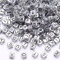HERZWILD buchstabenperlen zum auffädeln ca.1000pcs 6x6mm buchstaben perlen viereckig bastelnperlen Buchstaben A-Z perlen für Schmuck Basteln (black-silver)