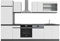 Vicco Mueble de Cocina R-Line, Blanco/Antracita, 300 cm Forma de J