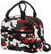 Kuiaobaty Schwarz Rot Camouflage Herren Arbeit Lunchtasche mit Riemen, abstrakte Camo isolierte Lebensmittelbehälter Kühltasche Mahlzeit Tasche für Wandern, Picknick