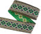 FINGERINSPIRE 7 m Jacquard Band 50 mm Breit Vintage Blumenstickerei Mit Rautenmuster Grünes Polyester Webband Nähband Für Heimwerker Geschenkverpackung Kostümzubehör