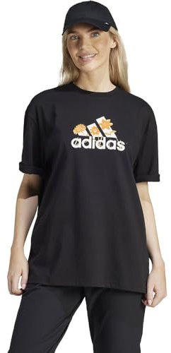 adidas Femme Flower Pack Badge of Sport Tee, Black, M