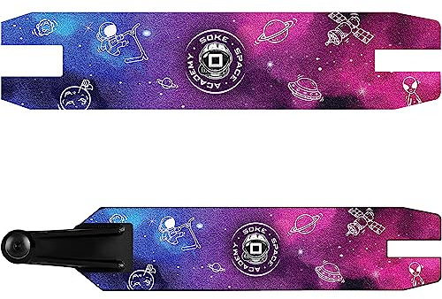 SOKE Evo Space Academy Griptape für Performance Scooter - Verbesserter Grip - Performance Scooter Griptape - Fancy Graphics - Abmessungen 10,5 x 47 x 1 cm