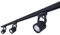 KOLORENO Steka Violet Schienenleuchte - LED Seilleuchte Schienensystem - Schiene mit 3x GU10 Strahler- Dekorative Lampe Deckenstrahler - LED-Innenlampe - 1,5 m Lange Schiene - Schwarz