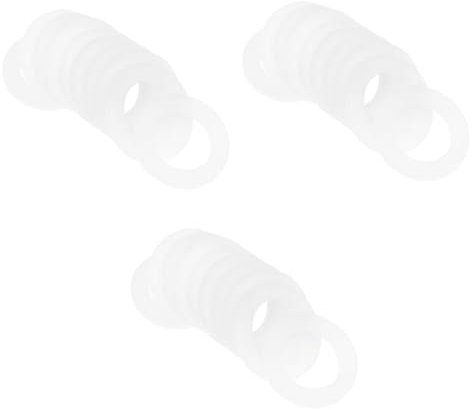 Mobestech 3 Sätze Dichtungen Für Waschmaschinen-zulaufschlauch Hochleistungsdichtungen Für Gartenschlaucharmaturen Weiße Silikondichtung 10 Stück * 3
