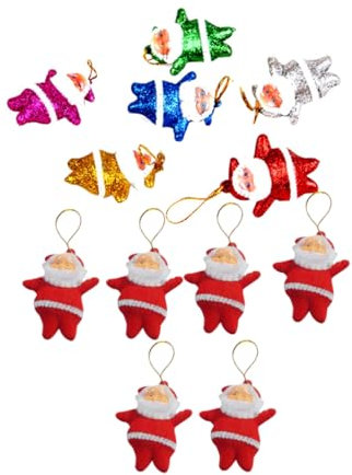 RORPOIR 12piezas Adornos De Papá Noel para Árbol De Navidad Manualidades De Rojo y Color Adornos para Navidad Decorativos