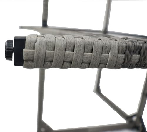 VCM Gartentisch | Tisch aus Rattan | Maße ca. H. 74 x B. 110 x T. 110 cm | Gartentisch | Gartenmöbel – Raloso 110x110 Grau