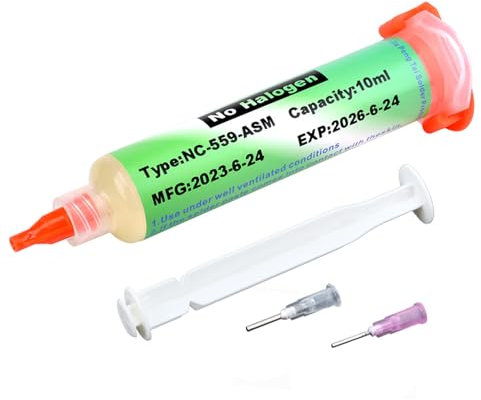 Flussante Per Saldatura A Stagno,Flussante,Pasta Saldante Stagno,Pasta Saldante,No Pulire La Saldatura Con Il Flussante,Con Asta Di Spinta,138 ℃ (10 ml)
