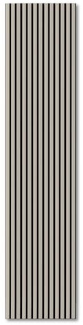 KAISER plastic® Akustikpaneele | Farbe: Pastellgrau | Wandpaneele in verschiedenen Formaten | Lamellenwand in Pastellfarbe | moderne Wandverkleidung (240 x 60 cm - 4 Stk.)