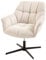 Riess Ambiente Drehbarer Sessel Papillon Champagner beige schwarz Metall höhenverstellbar mit Armlehne drehbar Wohnzimmersessel Polstersessel TV-Sessel Relaxsessel