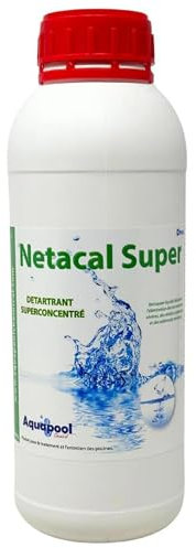 Netacal Super | Détartrant Super Concentré pour Piscines | Idéal pour Piscine Polyester et Fibre de Verre 1L