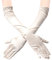 ZTVOWTO 1 Paar Handschuhe Lang, Ellenbogen Satin Handschuhe,Handschuhe Elegant Damen für Kostüm, Oper, Brautparty, Hochzeit und Abschlussball(Champagnergold)