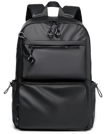 CMZYBBD Schulrucksack Rucksack Für Herren, Laptop-Rucksack, Wasserdichter Rucksack, Reiserucksack Für Damen, Studenten, Schultasche Für College, Reisen, Den Täglichen Gebrauch-schwarz