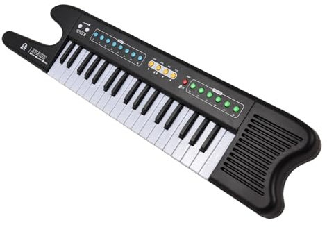 Btuty 37-Key Electronic Keyboard Piano Mini Electronic Organ Musical Instrument 8 Tones 6 Rhythms 10 Demo with Microphone Strap for Beginners Keyboards Piano Dual Power Modes