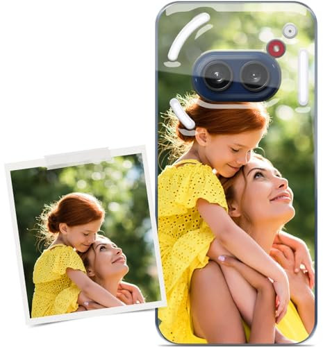 Coverpersonalizzate.it - Personalisierte Handyhülle kompatibel für Nothing Phone 2A mit deinem Foto oder Text - Transparente TPU-Schutzhülle