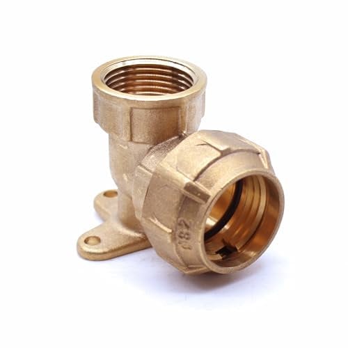 DOJA Barcelona | Gomito a muro in polietilene | PE | Compressione | 20x1/2 | Confezione da 2 | Gomito per impianti di irrigazione | Connettore per tubi di radiatori, aria compressa