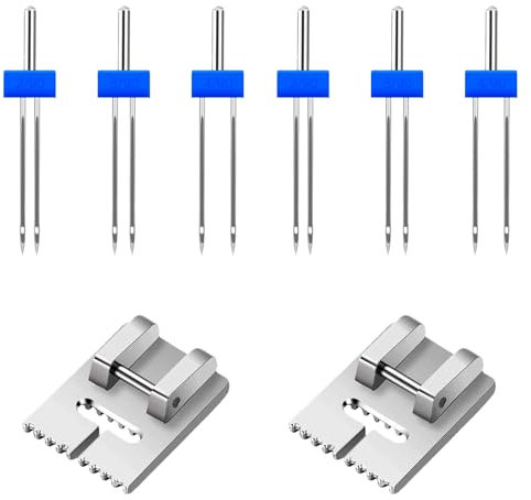 6 Stück Zwillingsnadel Jersey,Zwillingsnadel,Zwillingsnadeln Für Nähmaschine,Zwillingsnadeln,Nähmaschinennadeln Zwillingsnadel,Zwillingsnadel Jersey,für Multifunktionale Haushaltsnähmaschinen