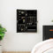 LLEZKBR Furniture Select Spiegelschrank Schmuckschrank mit LED-Leuchten Wandmontage Schwarz