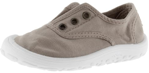 victoria Unisex Bosco Barefoot Dyed Canvas Trainerss DREC & Central Elastic 1370110 for Kids Beige 32