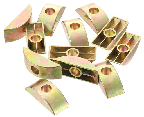 QUARKZMAN 6mm Diamètre De Trou Connecteur De Meubles Demi-Lune Écrou Rondelle Bronze 12PCS