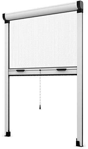 La zappa Mosquitera enrollable vertical para puerta/ventana de aluminio (blanco, 120 x h 250 cm)