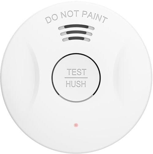 Rauchmelder 10 Jahre Batterie, feuermelder mit Klebepads，Mute Funktion, 85 dB Alarmton, Brandmelder für den Brandschutz zu Hause 6set