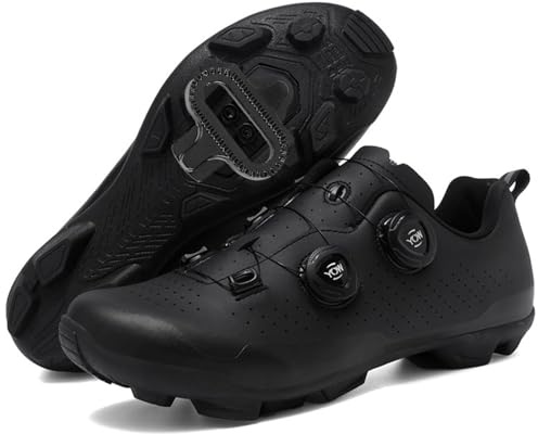 PENXZT Herren Mountainbike Schuhe MTB Radsportschuhe Kompatibel mit Shimano SPD 2-Bolts Pedals Atmungsaktive Outdoor MTB Fahrradschuhe