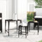Woonisher Garten-Satztische 3 STK. Schwarz Poly Rattan Kunststoff gartentisch wetterfest