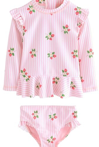 NEXT Niñas Conjunto de baño con protección Solar Pink Strawberry 3 Años