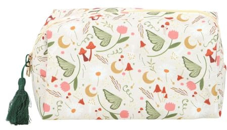 Fairy Folklore Makeup Bag | Whimsical Zip Pouch | Fairycore Cosmetic Case