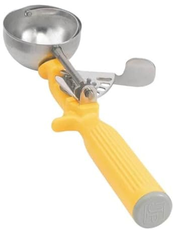 Vollrath 1-5/8 oz Stainless Steel Disher - Size 20,Yellow