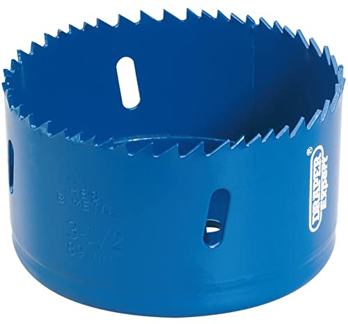 Draper 41090 Expert HSS Bi-Metal Holesaw Blade, 89mm, Blue