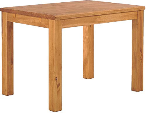 Esstisch Rio Classico 100x73 cm Honig Holz Pinie Massivholz Esszimmertisch Echtholz ausziehbar vorgerichtet für Ansteckplatten Brasilmöbel