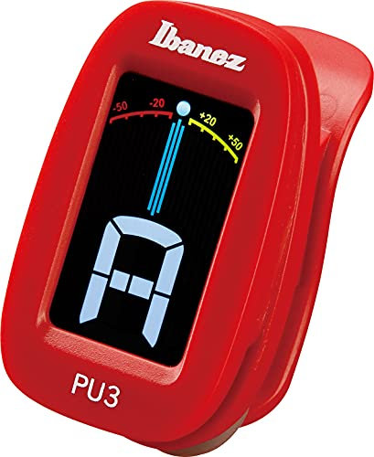 IBANEZ Chromatisches/Automatisches Clip Stimmgerät - Red (PU3-RD)